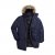 Men Plus Parka With Fur Hood Navy - Jassen - Grote Maten Herenjassen