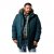 Men Plus Parka With Fur Hood Dark Green - Jassen - Grote Maten Herenjassen