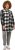 Ulla Popken Mixed Plaid Long Sleeve Button Down Shacket Black - Jassen - 