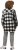 Ulla Popken Mixed Plaid Long Sleeve Button Down Shacket Black - Jassen - 