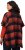 Ulla Popken Oversized Plaid Wing Collar Poncho Red Orange - Jassen - 