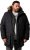 Men Plus Parka With Fur Hood Black - Jassen - Grote Maten Herenjassen