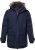 Men Plus Parka With Fur Hood Navy - Jassen - Grote Maten Herenjassen