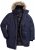 Men Plus Parka With Fur Hood Navy - Jassen - Grote Maten Herenjassen