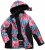 Ulla Popken HYPRAR Graphic Stripe Fully Lined Ski Jacket Teal - Jassen - 