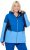 Ulla Popken HYPRAR Performance Colorblock Ski Jacket Denim Blue - Jassen - 