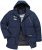 JAY-PI Warm Quilted Parka Dual Function, Wind and Water Repellant Navy - Jassen - Grote Maten Herenjassen