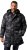 JP1880 Quilted Parka with Camouflage Drawstring Waist Black - Jassen - Grote Maten Herenjassen