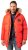 JP1880 Parka Quilted Faux Fur Hood Red - Jassen - Grote Maten Herenjassen