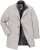JP1880 Wool Blend Coat with Nylon Insert Grey - Jassen - Grote Maten Herenjassen