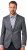 JP1880 Jacket Business Donegal Graphite Grey - Jassen - Grote Maten Herenjassen