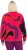 Ulla Popken Abstract Print Zip Fleece Jacket Pink Berry - Jassen - 