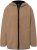 Ulla Popken Long Sleeve Hooded Teddy Jacket Putty - Jassen - 