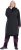 Ulla Popken Extra Long Functional Coat Black - Jassen - 