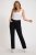 Ulla Popken Basic Mony Tapered Leg Stretch Pants Black - Jeans & Broeken in Grote Maten – Plus Size - 