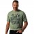 JP1880 T-Shirt Short Sleeve Chest Print Eucalyptus Green - T-shirts - Grote Maten T-shirts Heren