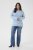 Kaffe Curve Jina Knit Pullover Powder Blue Melange - Gebreide truien - 