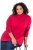 Ulla Popken Basic Long Sleeve Slim Fit Turtleneck Red - Sweaters & hoodies - Warme Sweatshirts, Hoodies & Truien