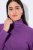 Ulla Popken Basic Long Sleeve Slim Fit Turtleneck Purple - Sweaters & hoodies - Warme Sweatshirts, Hoodies & Truien