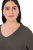 Ulla Popken Back To Basics V-Neck Relaxed Fit Cotton Tee Graphite Grey - T-shirts - T-shirts voor dames