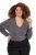 Ulla Popken Back To Basics V-Neck Relaxed Fit Cotton Tee Graphite Grey - T-shirts - T-shirts voor dames