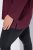 Ulla Popken Back To Basics V-Neck Relaxed Fit Cotton Tee Dark Berry - T-shirts - T-shirts voor dames