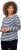 Ulla Popken Striped A-Line Long Sleeve Tee Navy Blue - Bedrukte T-shirts voor dames - 