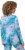 Ulla Popken Marble Ski Top with Gaiter Bright Turquoise - Bedrukte T-shirts voor dames - 