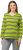 Ulla Popken Striped Hem Long Sleeve Tee Apple Green - Bedrukte T-shirts voor dames - 