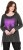 Ulla Popken Tie Hem Long Sleeve Graphic Tee Charcoal Grey Melange - Bedrukte T-shirts voor dames - 