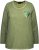 Ulla Popken Cold Dyed Sequined Heart Long Sleeve Tee Sage Green - Bedrukte T-shirts voor dames - 