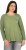 Ulla Popken Cold Dyed Sequined Heart Long Sleeve Tee Sage Green - Bedrukte T-shirts voor dames - 