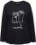 Ulla Popken Metallic Graphic Holiday Tee Black - Bedrukte T-shirts voor dames - 