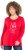 Ulla Popken Metallic Graphic Holiday Tee Salsa Red - Bedrukte T-shirts voor dames - 