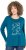 Ulla Popken Metallic Graphic Holiday Tee Teal - Bedrukte T-shirts voor dames - 