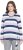 Ulla Popken Striped Knotted Hem Long Sleeve Tee Lavender - Bedrukte T-shirts voor dames - 