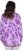 Ulla Popken Allover Printed Pleated Long Sleeve Tee Lavender - Bedrukte T-shirts voor dames - 