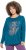 Ulla Popken Inverted Seam Long Sleeve Graphic Tee Teal - Bedrukte T-shirts voor dames - 