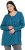 Ulla Popken Pleated Confetti Print Long Sleeve Tee Teal - Bedrukte T-shirts voor dames - 