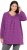 Ulla Popken Pleated Confetti Print Long Sleeve Tee Light Plum - Bedrukte T-shirts voor dames - 