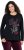 Ulla Popken Motivational Graphic Long Sleeve Tee Black - Bedrukte T-shirts voor dames - 