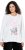 Ulla Popken Motivational Graphic Long Sleeve Tee Off-White - Bedrukte T-shirts voor dames - 