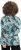 Ulla Popken Abstract Print Long Sleeve Tee Teal Green - Bedrukte T-shirts voor dames - 