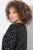 Ulla Popken Allover Printed Long Sleeve Tee Black - Bedrukte T-shirts voor dames - Bedrukte T-shirts voor Dames