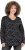 Ulla Popken Allover Printed Long Sleeve Tee Black - Bedrukte T-shirts voor dames - 