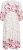Kaffe Curve Rosa Midi Dress White Rose Border Flower - Kleedjes - 
