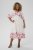 Kaffe Curve Rosa Midi Dress White Rose Border Flower - Kleedjes - 