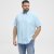 North Latitude Shirt Short Sleeve Turquoise - Overhemden - Overhemden Grote Maten Heren