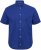 North Latitude Shirt Linen Cotton Short Sleeve Blue - Overhemden - Overhemden Grote Maten Heren