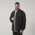 North Latitude 61106 Overshirt In Pakstijl Met Volledige Rits Zwart - Jassen - Grote Maten Herenjassen